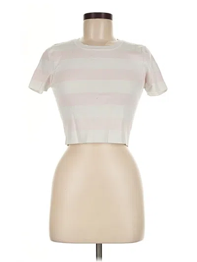 Pre-owned Altar'd State Short Sleeve Turtleneck In Ivory