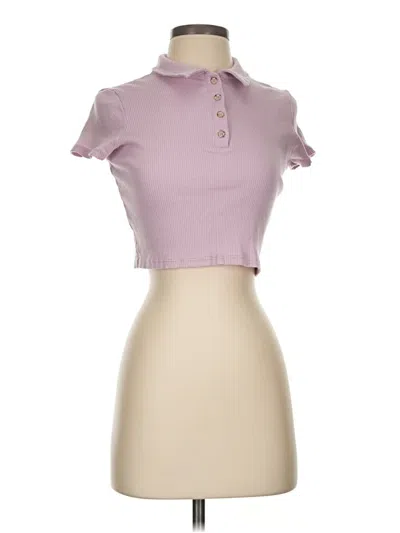 Pre-owned Altar'd State Short Sleeve Turtleneck In Purple