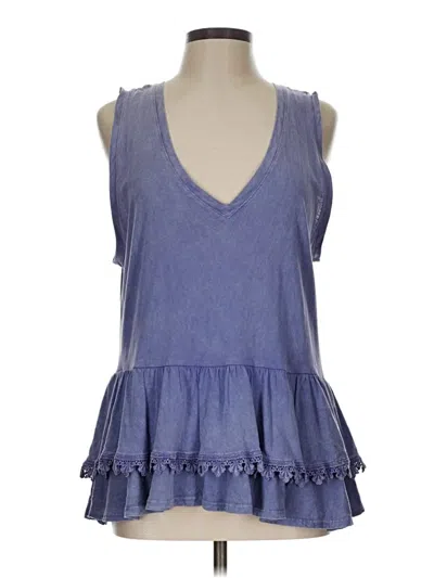 Pre-owned Altar'd State Sleeveless Blouse In Blue