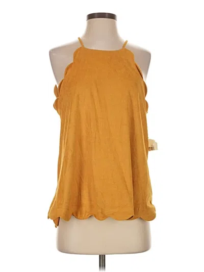 Altar'd State Sleeveless Blouse In Gold