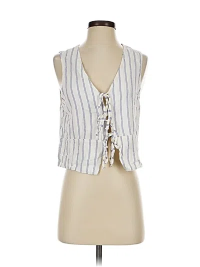 Pre-owned Altar'd State Sleeveless Blouse In White