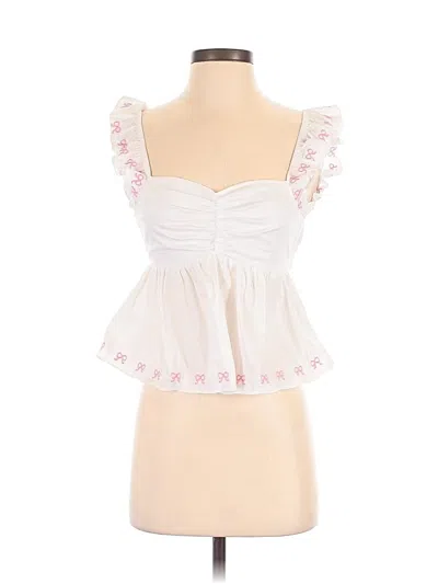 Pre-owned Altar'd State Sleeveless Blouse In White
