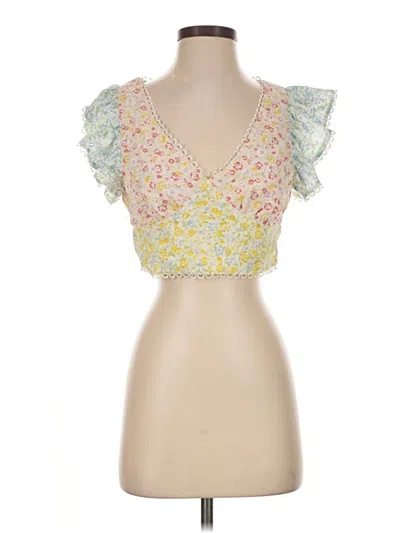 Pre-owned Altar'd State Sleeveless Blouse In Yellow