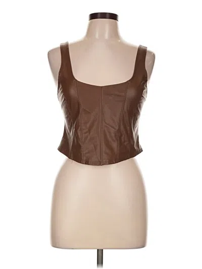Pre-owned Altar'd State Sleeveless Top Brown Sweetheart Neckline Tops