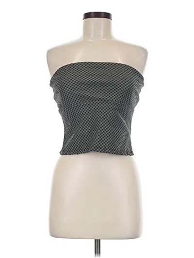 Pre-owned Altar'd State Sleeveless Top Gray Strapless Neckline Tops