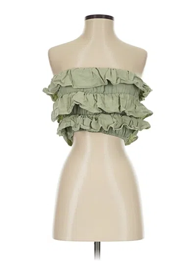 Pre-owned Altar'd State Sleeveless Top Green Strapless Neckline Tops