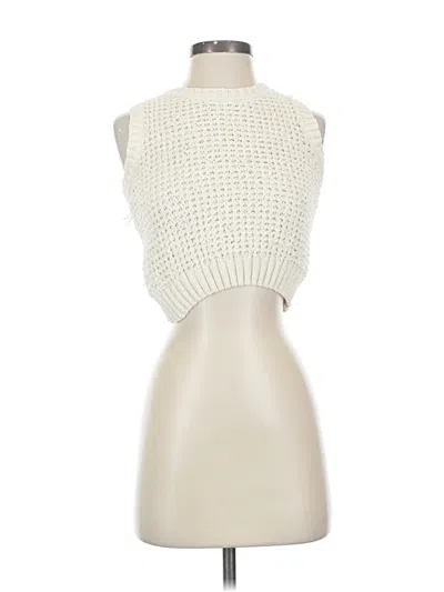 Pre-owned Altar'd State Sleeveless Top Ivory Halter Neckline Tops In White