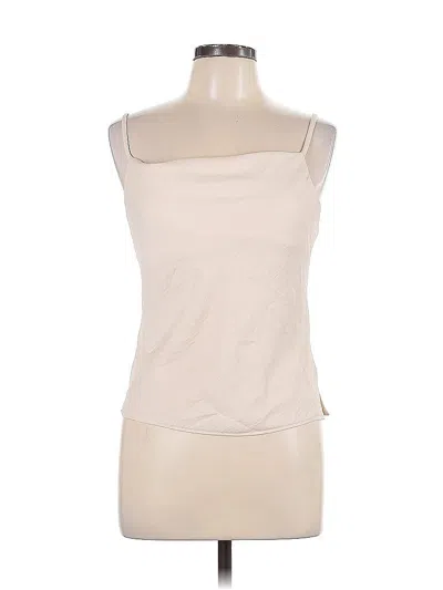 Pre-owned Altar'd State Sleeveless Top Ivory One Shoulder Neckline Tops In White