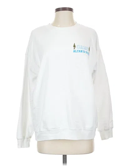 Pre-owned Altar'd State Sweatshirt In White