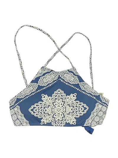 Pre-owned Altar'd State Swimsuit Top Blue Paisley Pattern Swimwear