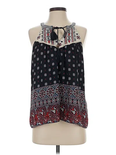 Pre-owned Altar'd State Tank Top Blue Halter Neckline Tops