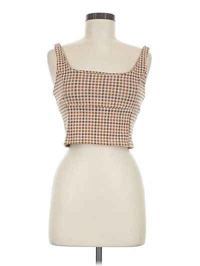 Pre-owned Altar'd State Tank Top Brown Square Neckline Tops