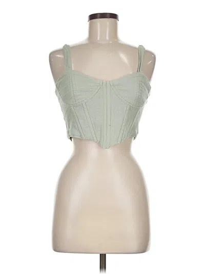 Pre-owned Altar'd State Tank Top Green Strapless Neckline Tops