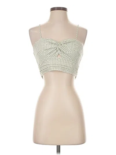 Pre-owned Altar'd State Tank Top Green Strapless Neckline Tops