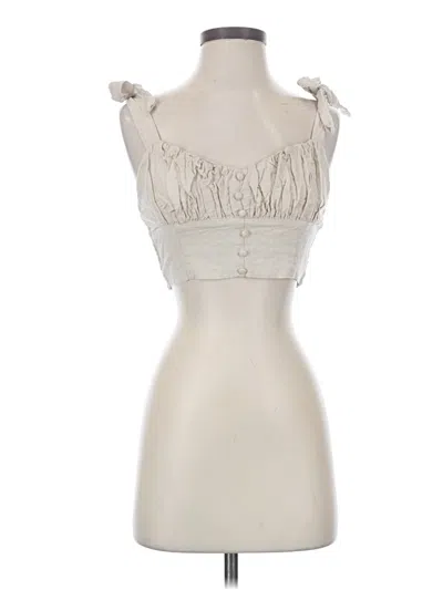 Pre-owned Altar'd State Tank Top Ivory Strapless Neckline Tops