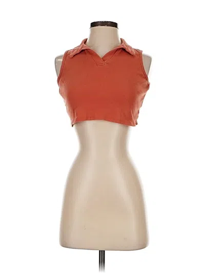 Pre-owned Altar'd State Tank Top Orange Halter Neckline Tops