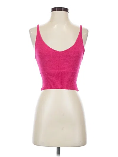 Pre-owned Altar'd State Tank Top Pink Strapless Neckline Tops