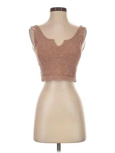 Pre-owned Altar'd State Tube Top Brown Sweetheart Neckline Tops