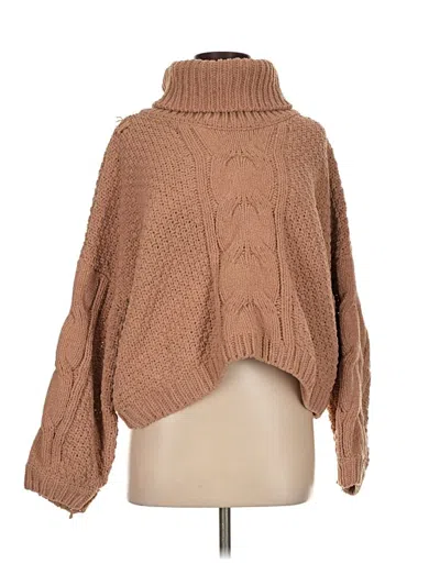 Pre-owned Altar'd State Turtleneck Sweater In Brown