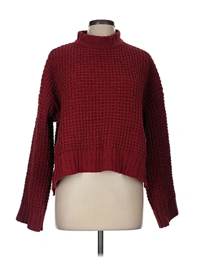 Pre-owned Altar'd State Turtleneck Sweater In Burgundy