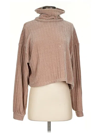 Pre-owned Altar'd State Turtleneck Sweater In Tan