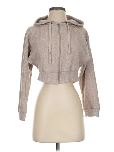 Pre-owned Altar'd State Zip Up Hoodie In Tan