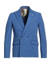 Altatensione Man Blazer Blue Size 34 Polyester, Elastane, Viscose