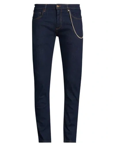 Altatensione Man Jeans Blue Size 32 Cotton, Elastane In Black