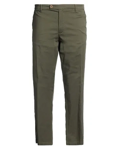 Altatensione Man Pants Military Green Size 44 Cotton, Elastane