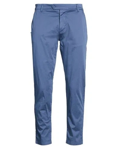 Altatensione Man Pants Slate Blue Size 32 Cotton, Elastane