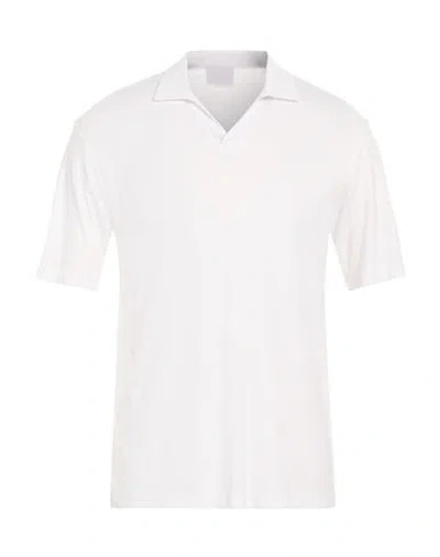 Altatensione Man Polo Shirt White Size L Tencel