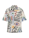 Altatensione Man Shirt Beige Size L Cotton In Beige