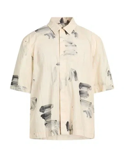 Altatensione Man Shirt Cream Size Xl Cotton In Multi