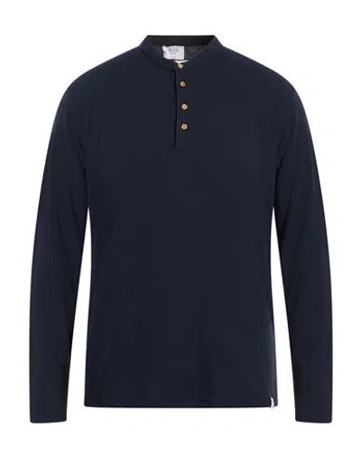 Altatensione Man T-shirt Midnight Blue Size L Cotton, Polyester, Elastane