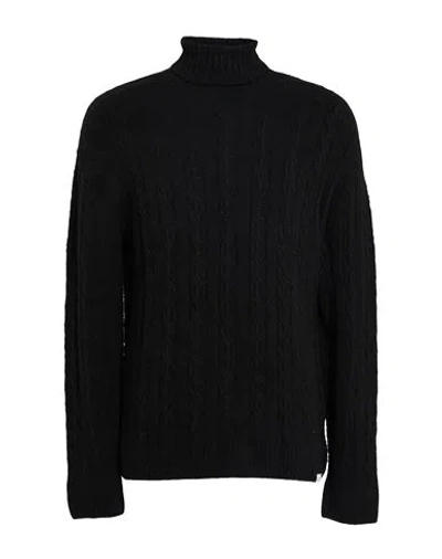 Altatensione Man Turtleneck Black Size L Acrylic, Polyester, Polyamide, Wool, Viscose
