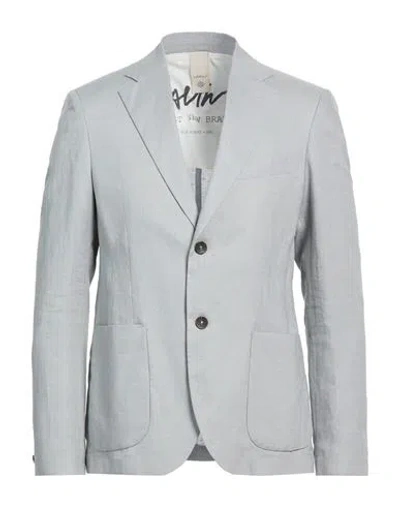 Altatensione Sapore & Colore Man Blazer Light Grey Size 40 Linen In Gray