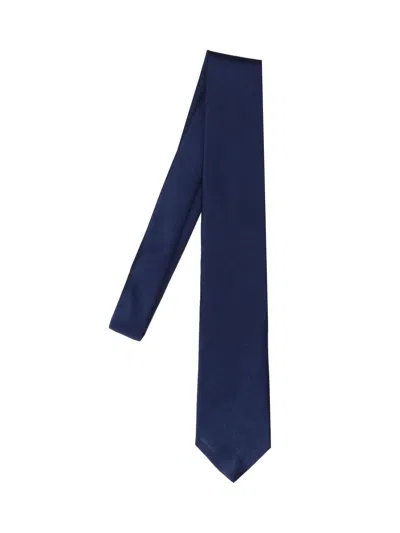 Altea 100% Silk Tie With Tonal Elegance In Blue