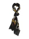 Altea Abstract-print Wool Scarf In Black