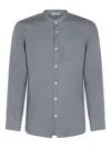 Altea Band-collar Long-sleeve Shirt In Grey