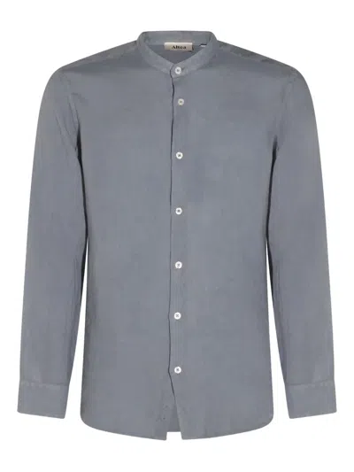 Altea Band-collar Long-sleeve Shirt In Grey