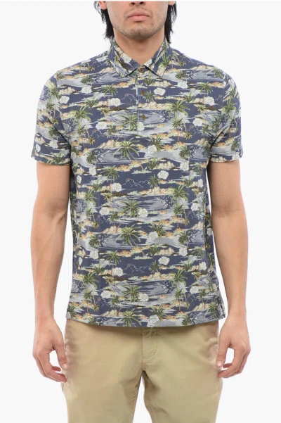 Altea Beach Print Cotton Polo