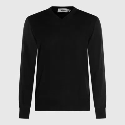 ALTEA ALTEA BLACK WOOL KNITWEAR