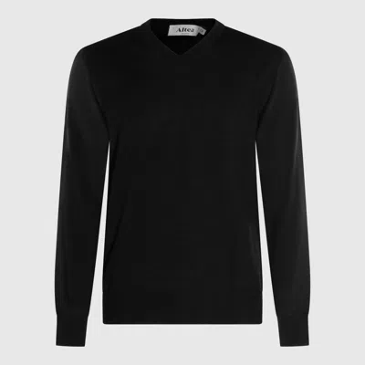ALTEA BLACK WOOL KNITWEAR