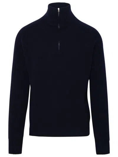 Altea Blue Cashmere Blend Sweater In Navy