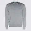 Altea Blue Denim Cotton Knitwear In Navy