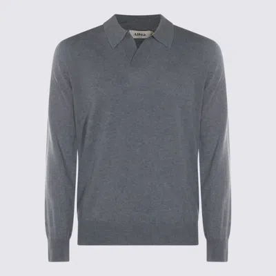 Altea Slim-fit Wool Polo Shirt In Gray