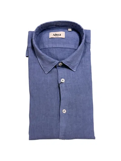 Altea Bond Linen Shirt In Blue