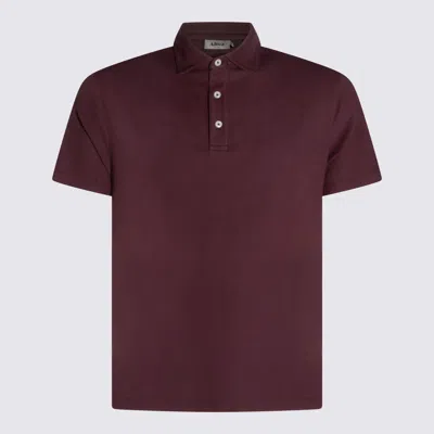 Altea Bordeaux Cotton Polo Shirt In Burgundy