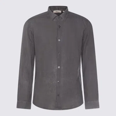 ALTEA BROWN LINEN SHIRT
