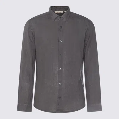 ALTEA ALTEA BROWN LINEN SHIRT
